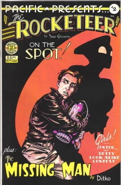 Pacific Presents The Rocketeer Comic Book #2 1983 VERY FINE/NEAR MINT NEW UNREAD