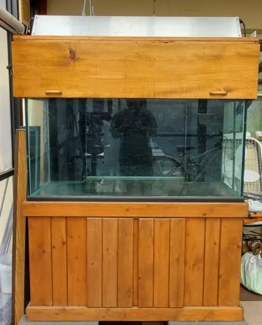 120 Gallon Reef Tank Glass Aquarium, Wood Stand, Canopy and 570 Watts Lighting!