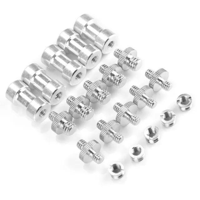 20pcs 1/4 Inch 3/8 Inch Male Female Converter Threaded Adapter Screws Acces TOH