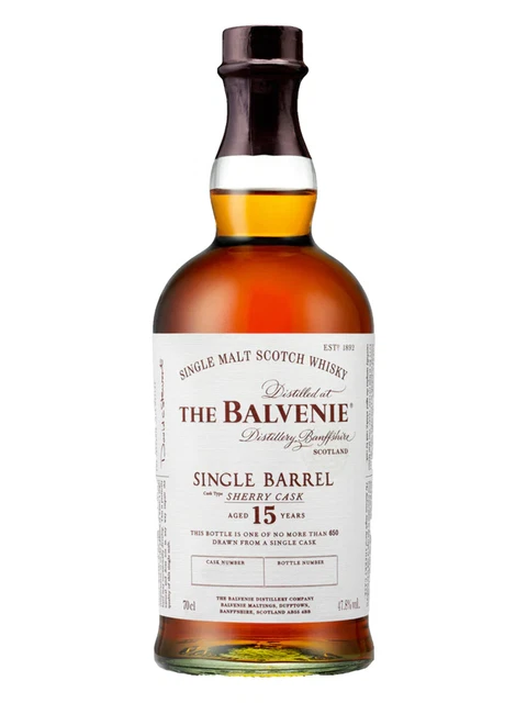 BALVENIE 15 YEAR Old Single Barrel Sherry Cask Single Malt Scotch