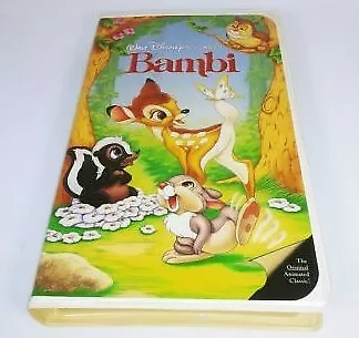 Disneys Classic Bambi Movie Black Diamond Series VHS 1989 Collectible Rare