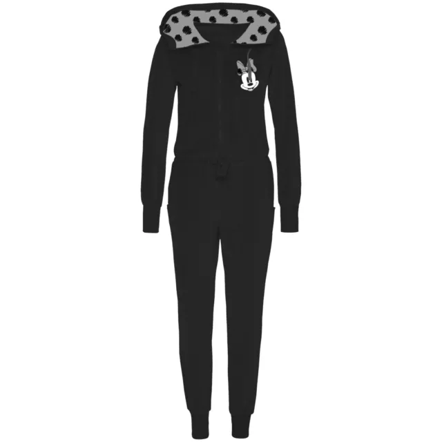 Minnie Maus Jumpsuit für Damen, Schwarz, Onsie Einteiler Frauen