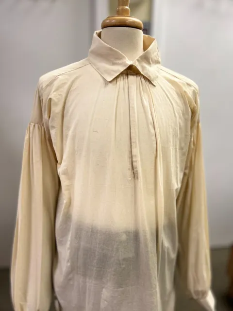 18th Century Off-White Muslin Shirt - Rev War Re-enacting - NEW, SZ. XXL 3