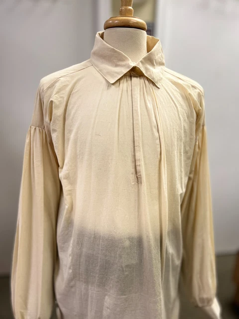 18th Century Off-White Muslin Shirt - Rev War Re-enacting - NEW, SZ. XXL 3