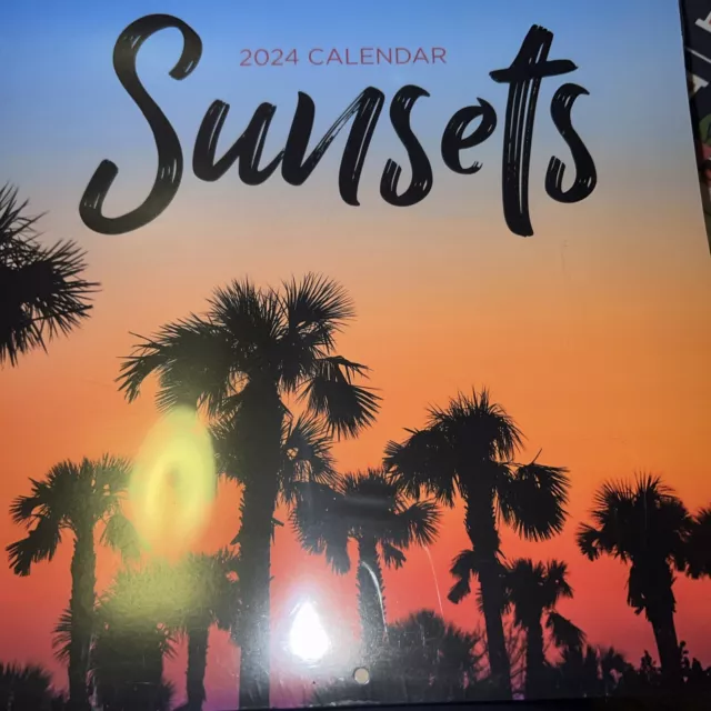 TF PUBLISHING 2024 Sunsets Wall Calendar | Large Grids for Appointments and