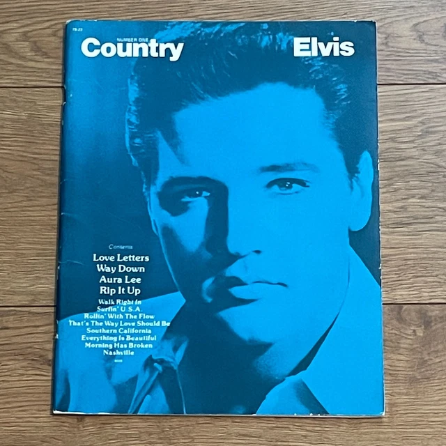 ELVIS SHEET MUSIC Songbook "Elvis Number One Country", 12 songs, VG+ £