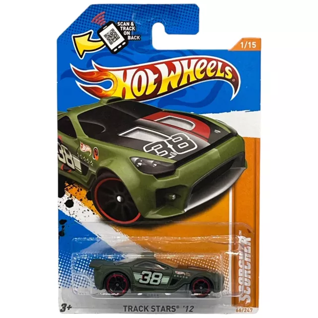 Hot Wheels 2012 Track Stars SCORCHER verde 1/15 rojo cromado y negro OH5's