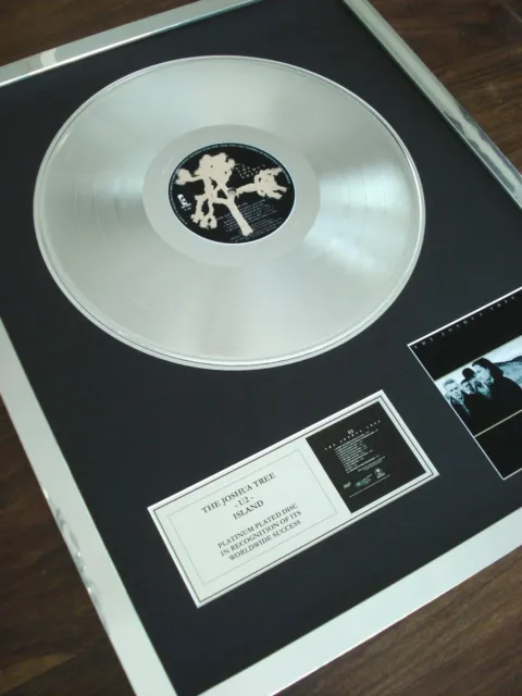 U2 The Joshua Tree Lp Platinum Plated Disc Record Award Album