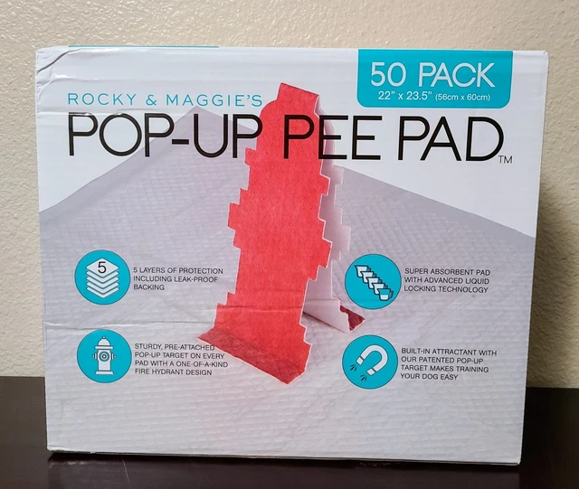 POPUP FIRE HYDRANT Pee Pad 50 Pack for Male Dogs Sealed Box US