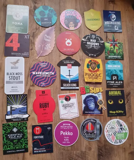 Beer pump clip front job lot 25 badge - 25 breweries real ale clip collection o