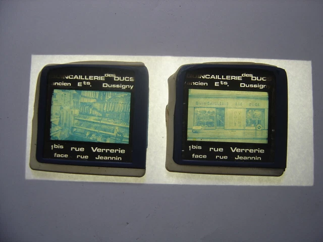 LOT Diapositive Photo Diapo Slide QUINCAILLERIE DES DUCS rue Verrerie Dijon