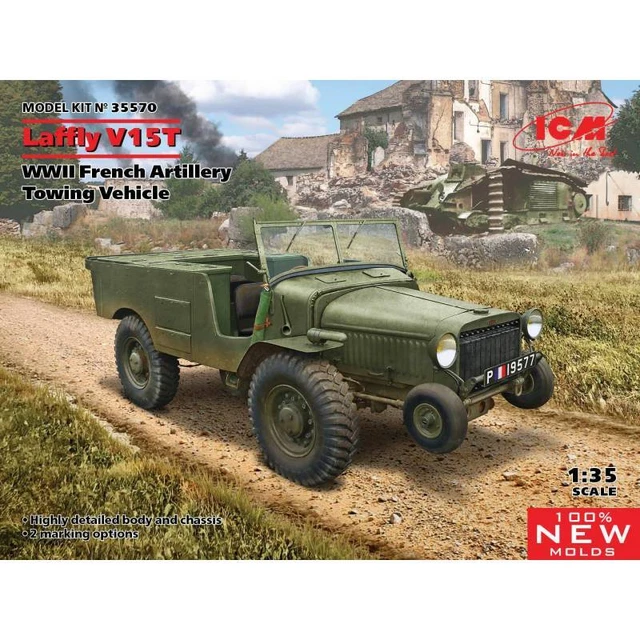 Maquette Camion Laffly V15t  Wwii French Artillery Towing Vehicle Icm 35570 1/35
