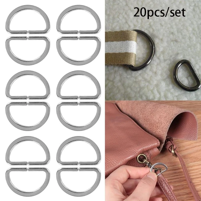 20 piezas Nueva Mochila Metal Cintas Anillo D Hebilla Bolso Piezas Correa Artesanal