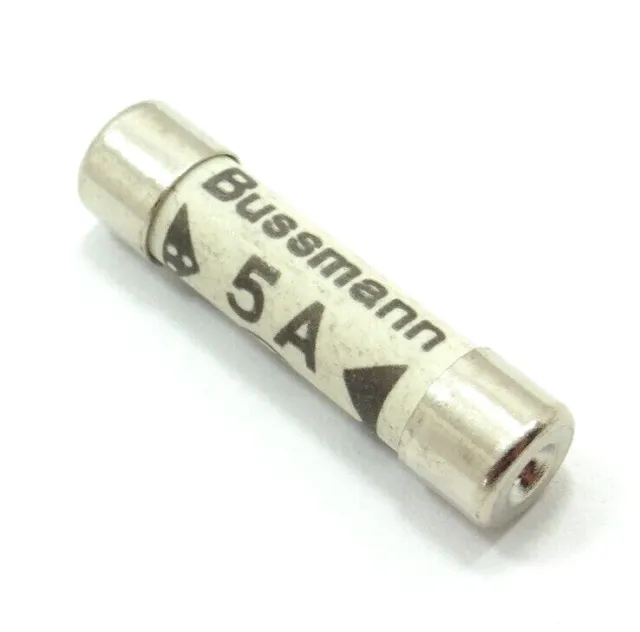 5A 250V 6.4mm x 25.5mm Bussmann Fuse Appliance Plug Top BS1362