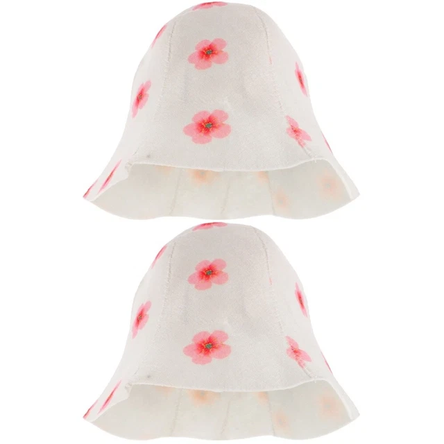 2x Sauna bequem sicher Saunahut für Damen Badehut für die Sauna Pro Sauna Bad