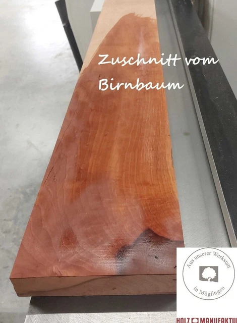 Holzzuschnitt Massivholz Birnbaum DIY Regalbrett Bastelholz Drechselholz