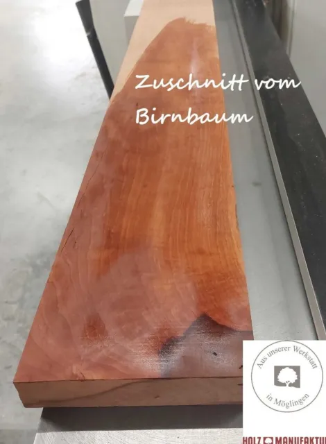 Holzzuschnitt massiv Birnbaum Holzbrett Drechselholz Obstholz DIY Bohle Basteln