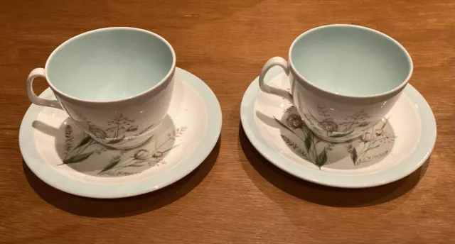 Vintage Foley Bone China 2 Tea Cups and Saucers