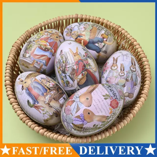 Egg Easter Color Rabbit Egg Tin Candy Eggshell Box Egg Cute Box Home Decoration