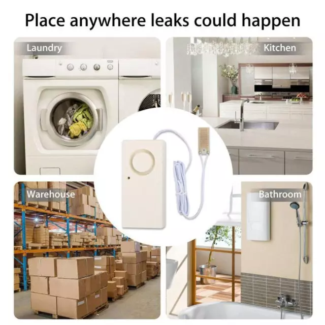 Home Alarm Water Leak Sensor Leakage Alert Overflow Security System`
