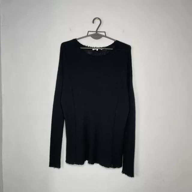 Helmut Lang Womens Black Wool Avant Garde Style Sweater Size XS