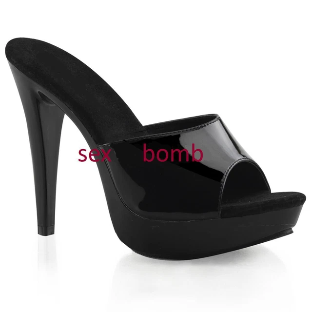 SANDALI PLATEAU TACCO 13 DAL 35 AL 44 SCARPE DONNA SABOT disco SEXY GLAMOUR