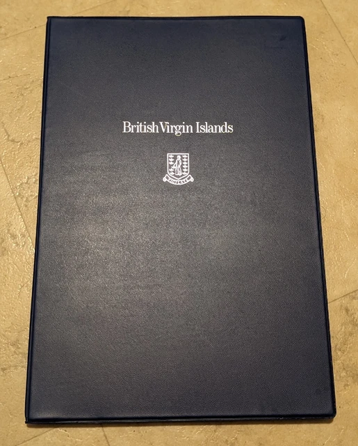 BRITISH VIRGIN ISLANDS Coin Proof Set 1973 W Silver Dollar Folder & 6 Coins!!!!!