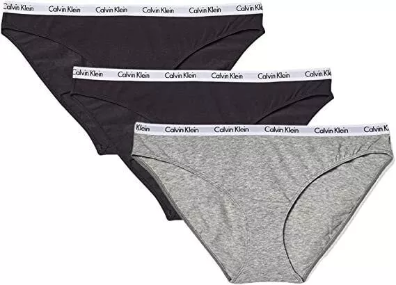 NEW CK Calvin Klein Ladies Womens Cotton Bikini Brief Panties Underwear 3 Pack