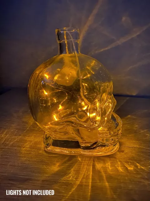 Clear Glass Skull Head 750ml Bottle/Decanter (no lid) Great For Halloween 2