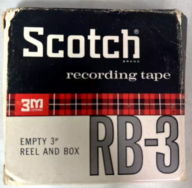Vintage Rb-3 Scotch Magnetic Tape  3" Reel Used