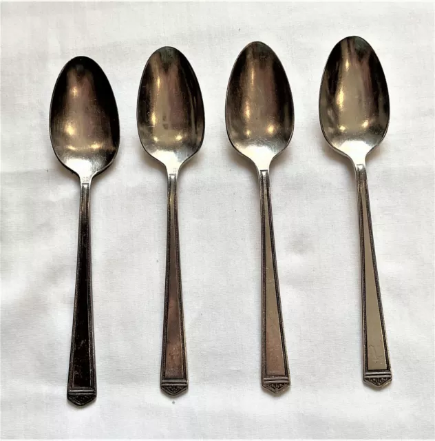 Four 1847 Rogers Bros. Dinner Spoons - 1923 Anniversary Pattern - in One Lot