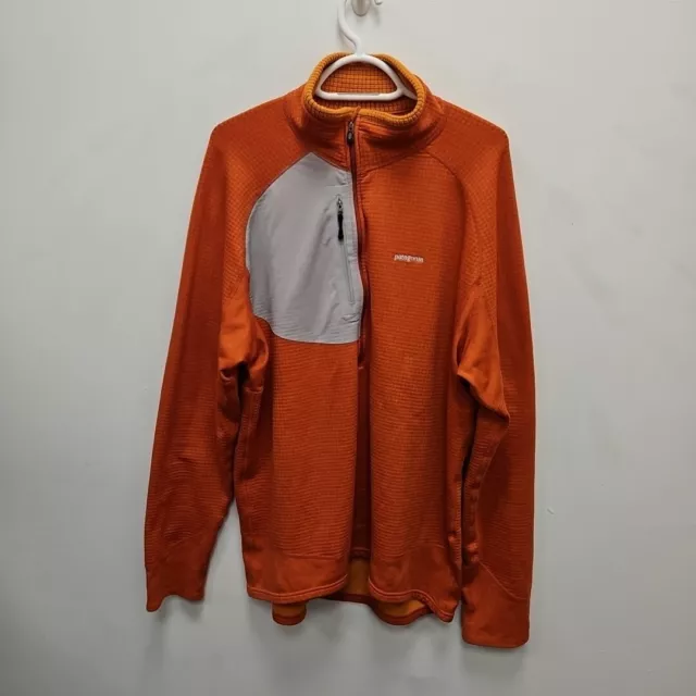 Patagonia Mars R1 Regulator Polartec Flash Orange Jacket Grid Fleece Size XL