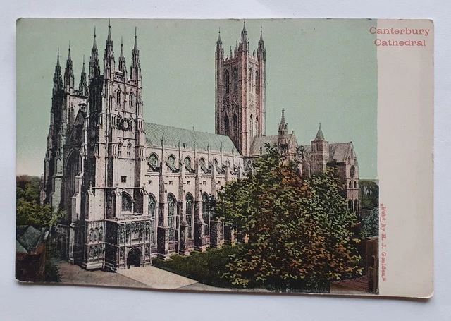 Vintage Unposted H.J. Goulden Postcard - Canterbury Cathedral  (b)