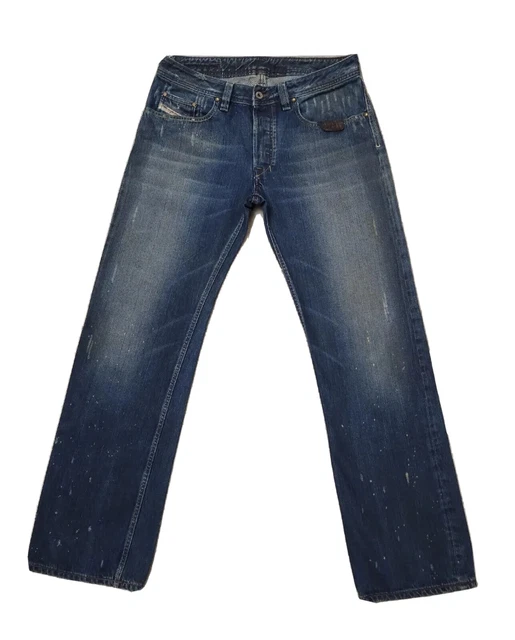Diesel Service Spa Boot Cut Cotton Splatter Painter Italy Jeans Size 32 ×33