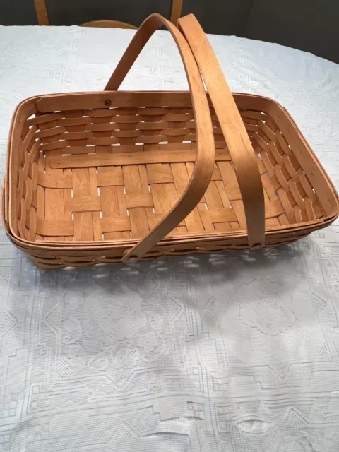 Vintage 1995 Longaberger Open Basket 17x11x5