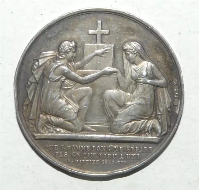 Medaille De Maries En Argent Massif