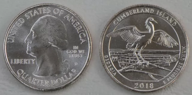 USA Quarter America the Beautiful - Cumberland Island D 2018 unz.