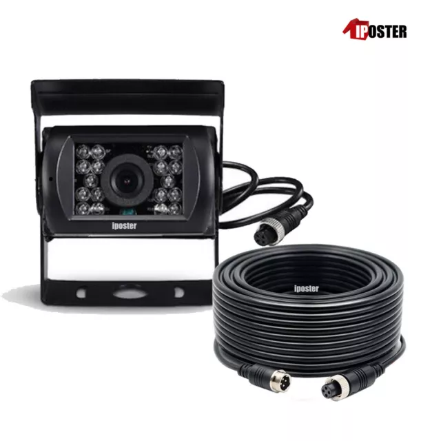 HD 4 PIN Heavy Duty CCD 18 IR LEDs Rear View Camera 10m 4PIN Cable For Truck Van