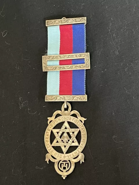 Masonic Medal Sterling 1877 Edward Stillwell Victorian Royal Arch Jewel Silver