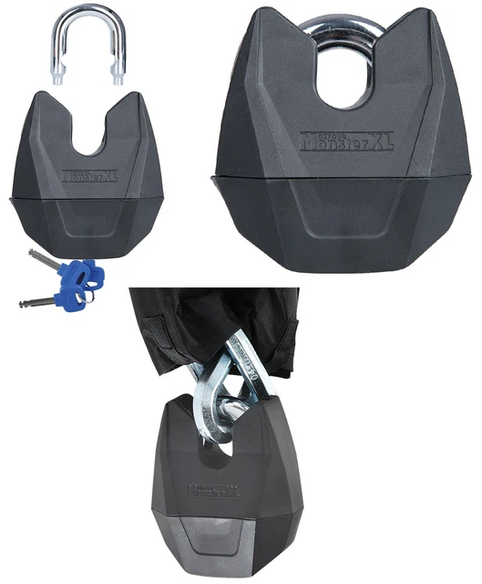 Oxford OF22 MonsterXL Ultra Strong Padlock Motorcycle Bike Hardened Shackle