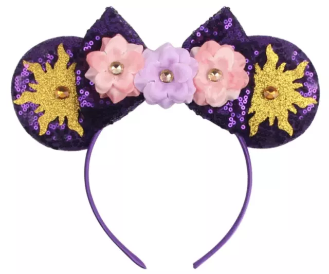 Minnie Mickey Mouse Ears headband Disney Rapunzel Tangled Princess HANDMADE