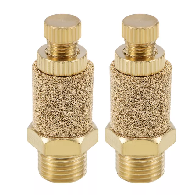 Haut  échappement air pneumatique réglable cuivre Pot or BSPT 1/8 2pcs