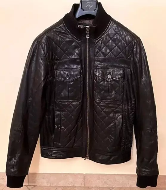 DOLCE&GABBANA Lederjacke  schwarz