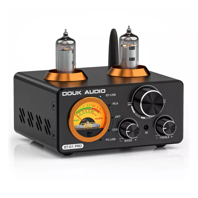 Douk Audio ST-01 PRO HiFi Bluetooth 5.0 Valve Tube Amplifier USB/COAX/OPT Amp