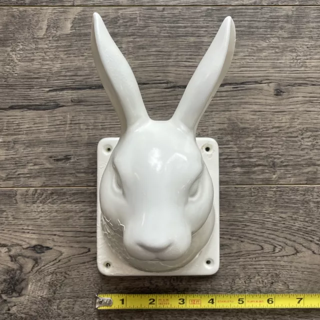 VINTAGE WHITE CERAMIC Animal Head Wall Towel Apron Hanger Hanging Rabbit  Hare $22.50 - PicClick