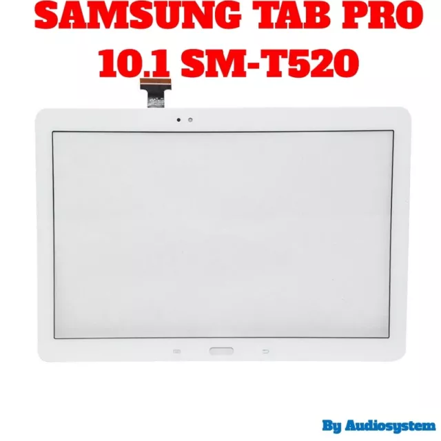 GLS VETRO+ TOUCH SCREEN per SAMSUNG GALAXY TAB PRO 10,1" SM-T520 DISPLAY BIANCO