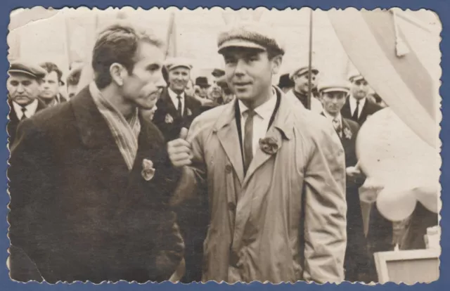 Handsome Guys on parade, gentle men Soviet Vintage Photo USSR