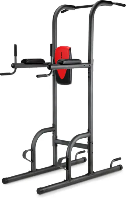 Weider Power Tower with Four Workout Stations Push Pull Up AB Dip 300lb Capacity