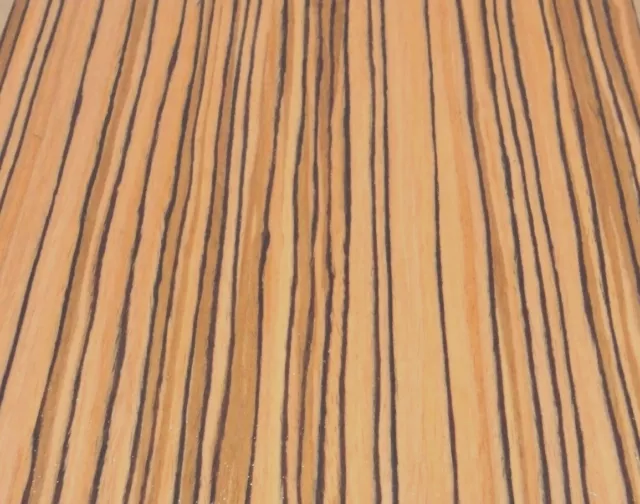 Zebrawood African composite wood veneer 24" x 96" with paper backer 1/40" # EFW