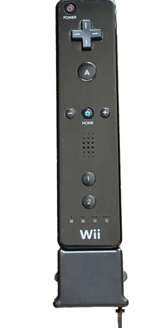 OEM Nintendo Wii Remote Controller (RVL-003) W/ Motion Plus Adapter Black Tested